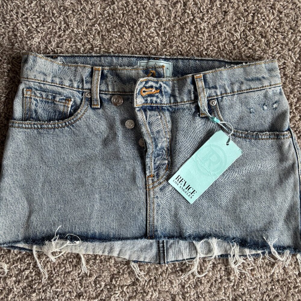 REVICE DENIM THE MET MINI SKIRT